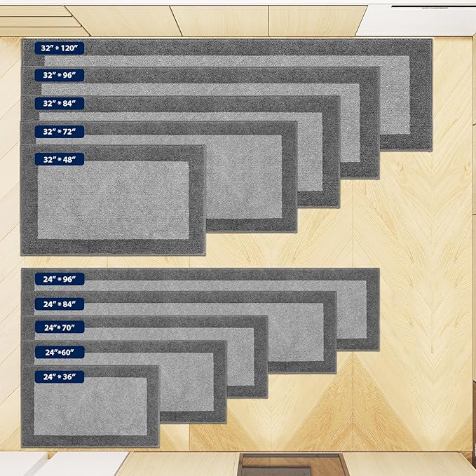 Machine Washable Kitchen Rug 32" x 72", Non Slip Indoor Door Rug, Absorbent Entrance Runner Rug for Bedroom, Hallway, Bathroom, Floor (Roll Packing)