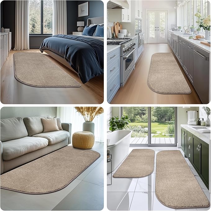 Washable Kitchen Rug 24" x 35.5" / 60cm x 90cm, Non Slip Kitchen Mat for Floor, Absorbent Indoor Throw Rug for Laundry, Bathroom, Bedroom, Door