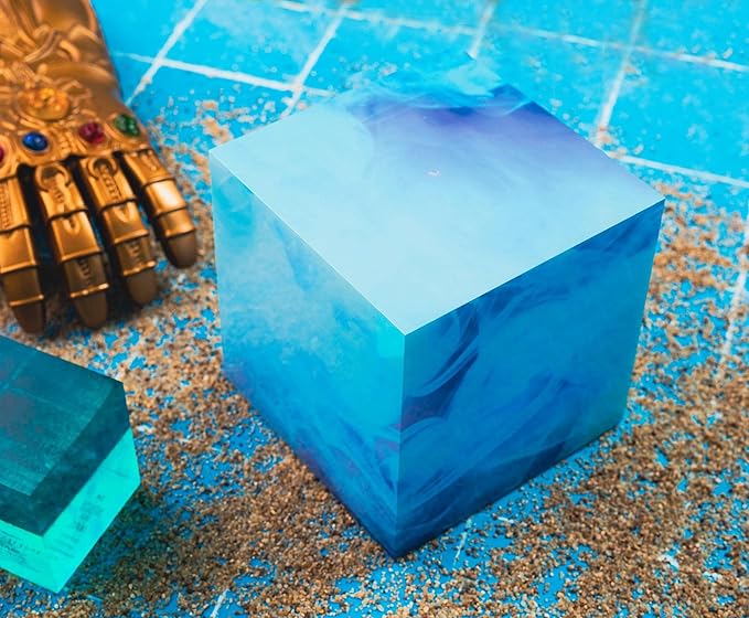 Ukonic Marvel Studios Tesseract Cube Infinity Stone 6-Inch Color-Changing LED Mood Light Replica for Nightstand Table