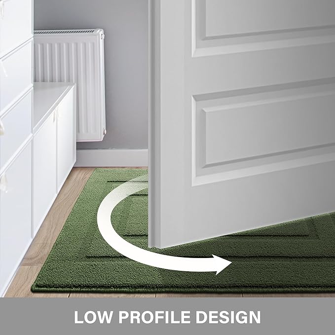 GRANNY SAYS Front Door Mat Outside Entrance, Welcome Matt Indoor Non-Slip, Door Mats for Outdoor, Entryway Front Porch Matt Low Profile Resist Dirt Easy to Clean, 36" x 24", Green
