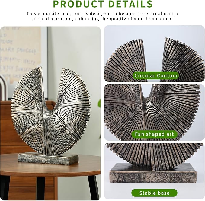 Modern Abstract Round Decorative Sculpture , Dining Living Room Desk Decor,Geometric Home Decor Statues,Shelf Top Decor Aesthetics,making it perfect for placing coffee tables or office shelves
