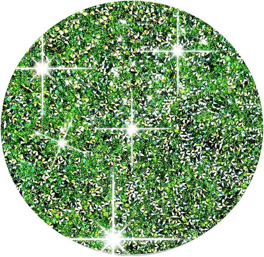 Round Placemats Set of 2 in Green Heat Resistant Circle Bling Washable Table Mats for Dinner, Kitchen, Wedding, Decorative