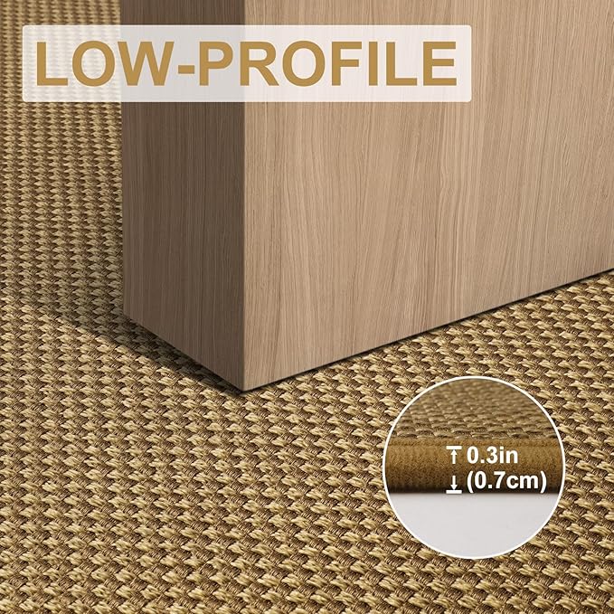LEKEEPGO Door Mat 36"x59", Non Slip Door Mat Indoor Entrance, Rubber Backing Front Indoor Doormat Washable Absorbent Low-Profile Entryway Entry Resist Dirt Inside Door Mats, Light Brown