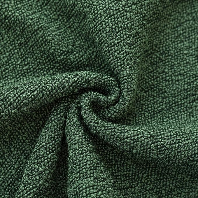 Foindtower Decorative Textured Boucle Throw Pillow Covers Accent Solid Pillow Cases Neutral Soft Cozy Couch Cushion Case for Chair Sofa Bedroom Living Room Home Decor 20x20 Inch,1PC,Pine Green