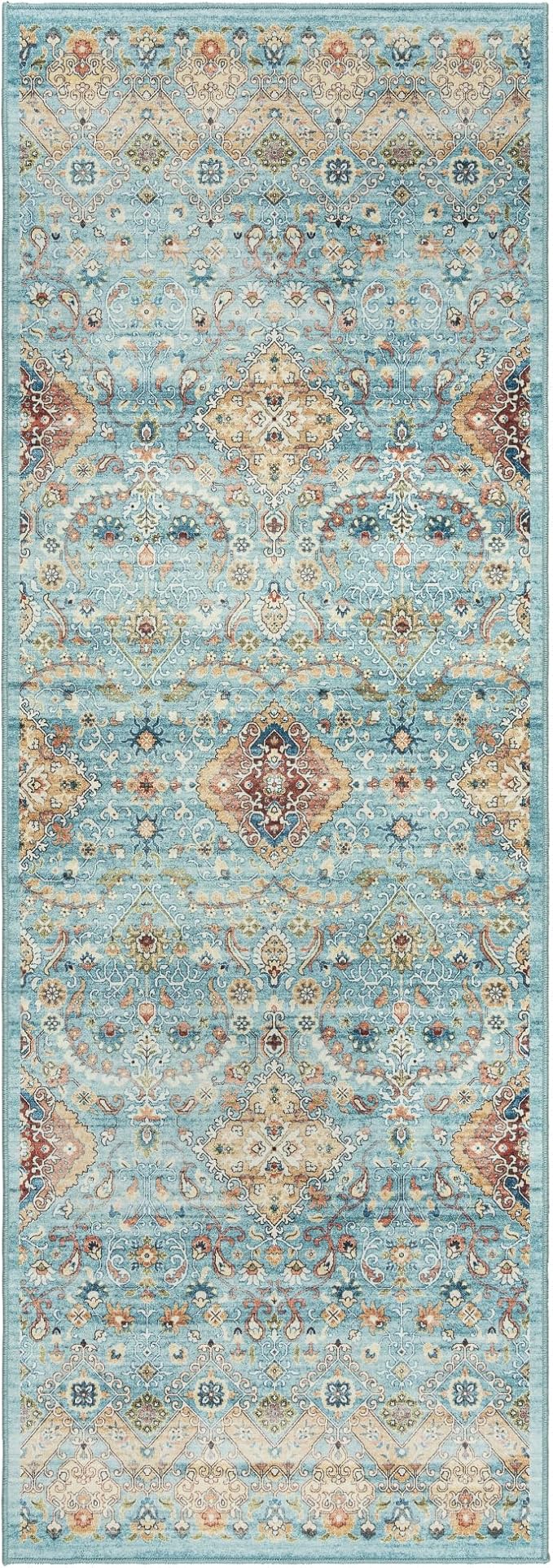 Gertmenian Indoor Boho Rug - 2x6 Runner, Non Slip, Super Strong, Ideal for High Traffic Areas in Entryway, Bedroom, Kitchen - Tanis, Sage, 28501