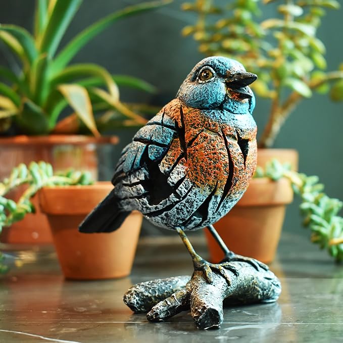 Natural Design Architecture Lifestyle N Adam & Friends Home Decor Stone Resin Wilderness Statue Sculpture | 1-Piece | Bluebird