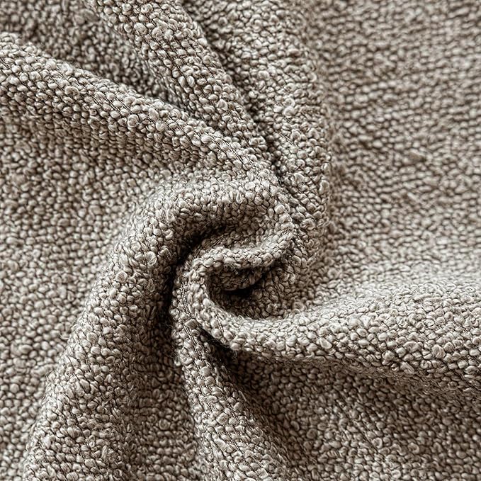 Foindtower Decorative Textured Boucle Throw Pillow Covers Accent Solid Pillow Cases Neutral Soft Cozy Couch Cushion Case for Chair Sofa Bedroom Living Room Home Decor 18x18 Inch,1PC,Light Taupe