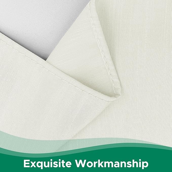 Biscaynebay Wrap Around Bed Skirts for Queen Beds 17" Long Drop, Ivory Adjustable Elastic Dust Ruffles Easy Fit Wrinkle & Fade Resistant Silky Luxurious Fabric Solid Machine Washable