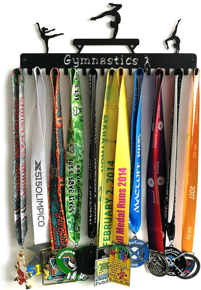 Gymnastics, Dance, Cheer Medal Hanger Display, Medal Holder Ribbon Display & Award Medal Rack, Great Dance Gifts for Kids