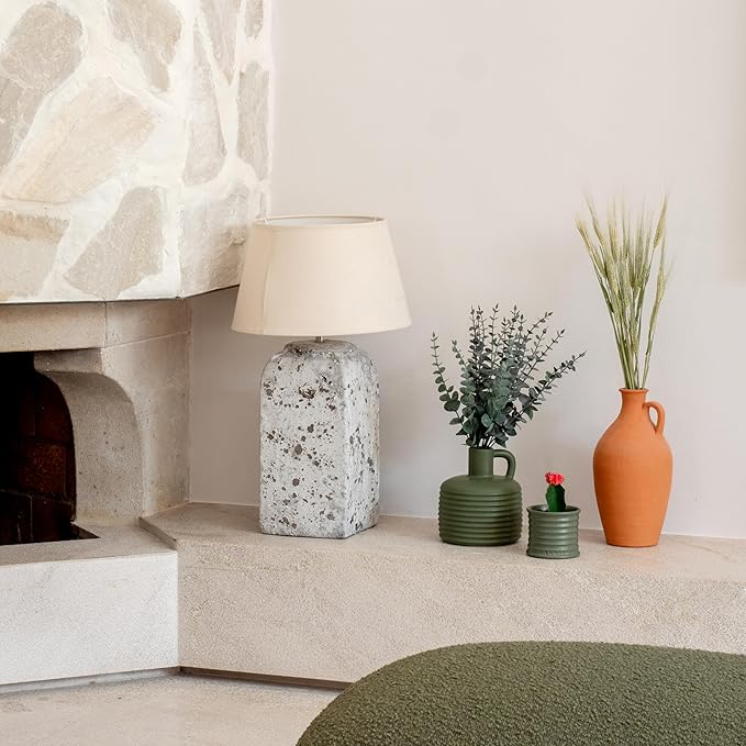 Annex Large Ceramic Handmade Bud Vase, Perfect for Pampas Grass, Book Vase for Flowers, Boho Room Decor for Home, Table, Shelf, Floor, Centerpiece or Book Display