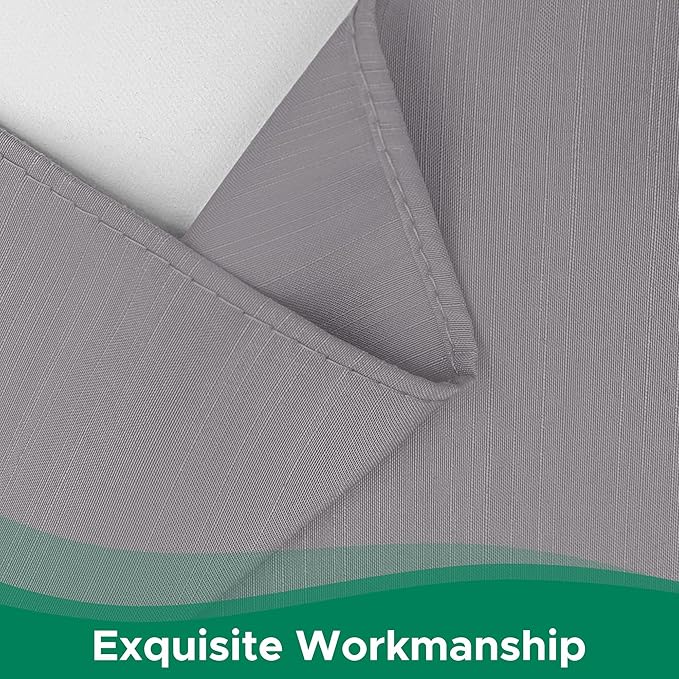 Biscaynebay Wrap Around Bed Skirts for Full & Full XL Beds Extra Short Drop of 9", Silver Grey Elastic Dust Ruffles Easy Fit Wrinkle and Fade Resistant Silky Luxurious Fabric Solid Machine Washable