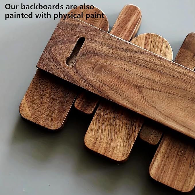 Wall Mounted Piano Key Hanger | Flip Style Hook | Entrance Wall Art Hook, Made of Oak Wood (3 Times Painted, 4 Times Polished) (Arc Walnut-Beech, 8Hooks)
