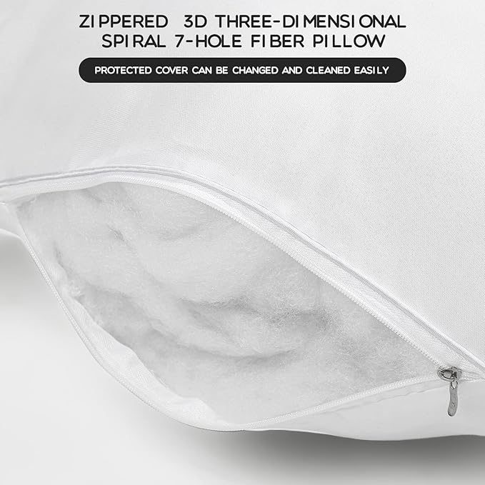 Macarrie 12 Pcs Queen Size Pillows for Sleeping Standard Size Inserts Hotel Bed Pillows Bulk for Stomach Back and Side Sleepers Machine Washable (20 x 26 Inches)