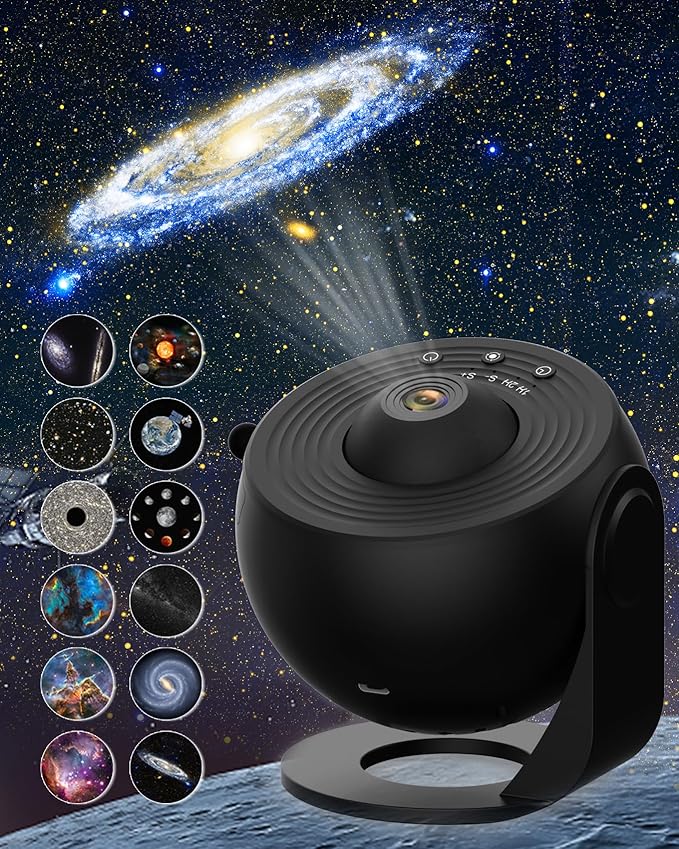 Galaxy Projector,13 in 1 Planetarium Star Projector with Solar System & Constellation, 360° Rotating Nebula Projector Lamp,Starry Sky Night Light Projector for Kids,Home Theater, Ceiling, Room Decor