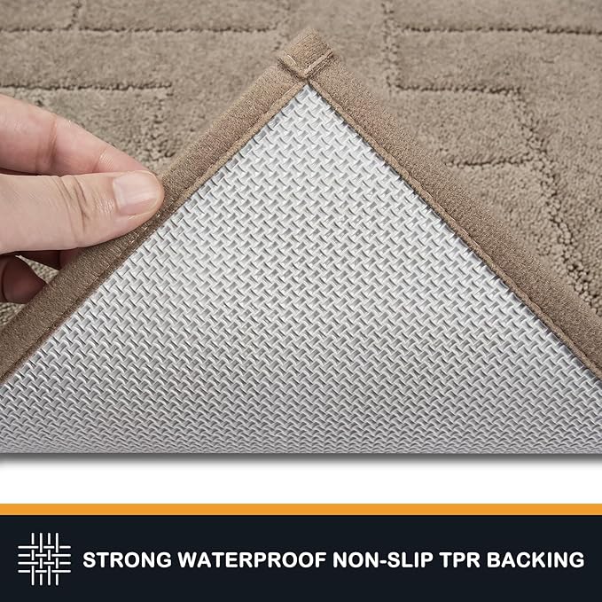 PURRUGS Dirt Trapping Door Mat 24" x 35.5", Non-Slip Machine Washable Entry Rug, Dog Doormat, Indoor Front Door Mat, Super Absorbent Entryway Rug for Muddy Shoes & Paws, Taupe