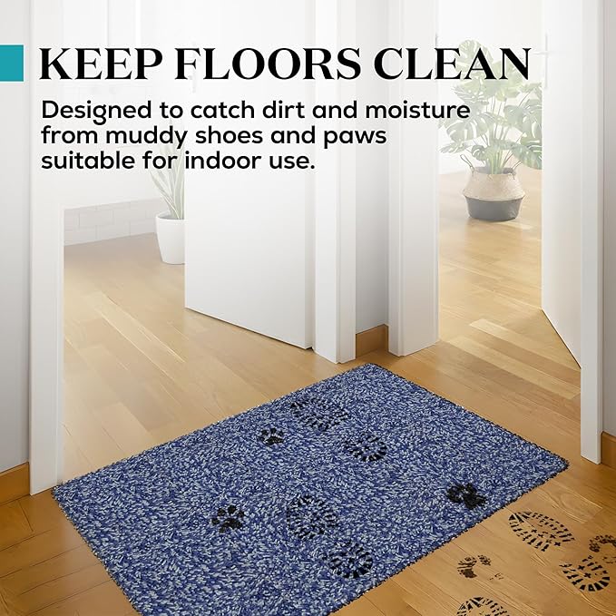 RugMast Premium Microfiber Indoor Door Mat – 36"x60" Washable Entry Mat, Non-Slip, Waterproof Backing, Super Absorbent, Low Profile Entryway Doormat for Indoor Entrance