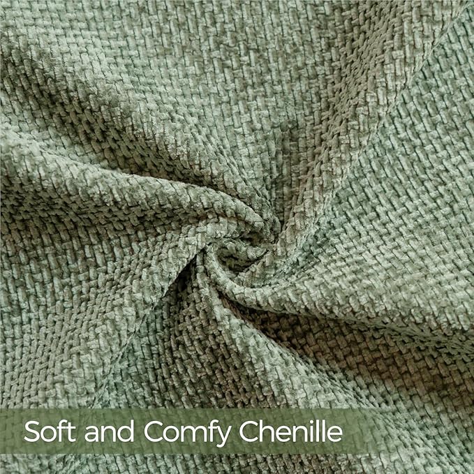 a moment Moss Green Chenille Throw Pillow Covers 12x20 Inch Pack of 2 Modern Decorative Throw Pillow Covers Farmhouse Cross Covers Home Decor for Sofa Bedroom Living Room