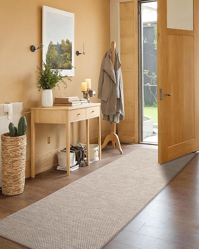Color&Geometry Kitchen Rugs and Mats Non Slip Washable, Absorbent,Woven Kitchen Runner Rug Easy to Clean Kitchen Floor Mats for in Front of Sink, Laundry Room, Hallway, 24"x72", Beige