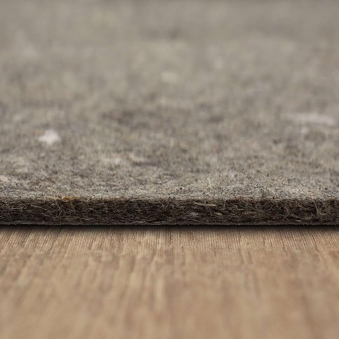 Mohawk Home 8' x 10' Non Slip Grip Rug Pad 3/8" Thick Dual Surface Felt Cushion + Rubber Gripper - Safe for All Floors