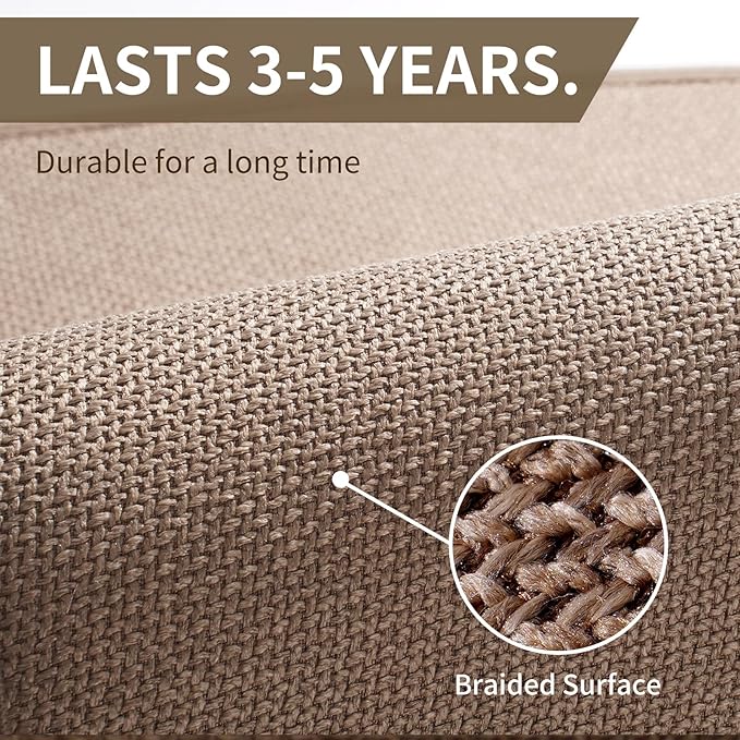 Kitchen mats for Floor, Water and Oil Absorbent Runner Rugs for Kitchen, Kitchen Mat in Front of Sink,Non-Slip and Washable Kitchen Rugs,Braided Quick Dry Kitchen Standing Mat 17x47 Brown