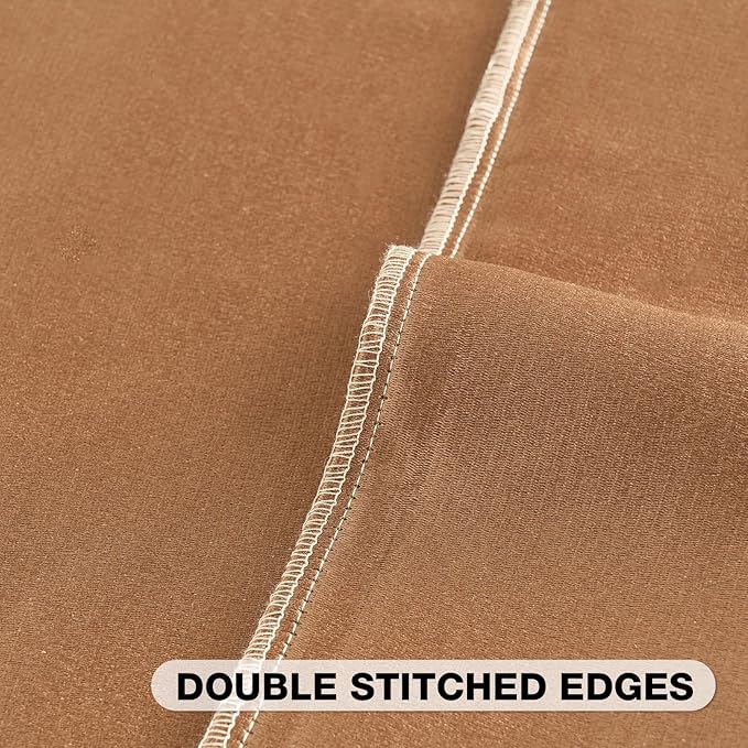 FUTEI Apricot Chenille Decorative Throw Pillow Covers 20x20 Inch Set of 2,Soft Crushed Striped Texture Cushion Case,Modern Home Decor for Couch Bed Living Room