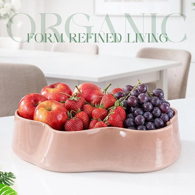 Modern Glass Decorative Bowl for Kitchen & Home Decor – Handmade Unique Design Key Bowl for Entryway Table, Living Room, Premium Candy Bowl, Fruit Bowl for Kitchen Counter