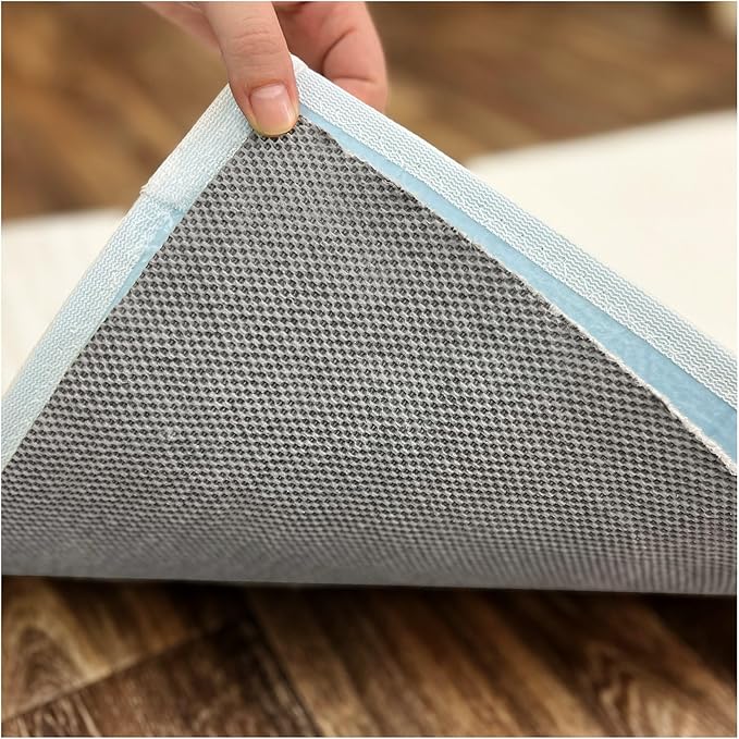 KOECKRITZ 4' Round Non-Slip Rug Pad Gripper - 1/4″ Thick Felt & Rubber Duo-Lock - Safe for All Floors & Hardwoods - Protects Floors, Keeps Rugs Flat