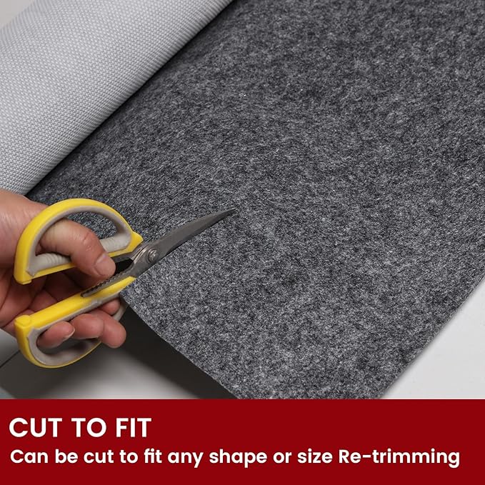 Waterproof Rug Pad, 6x9 ft Area Rug Non-Slip Carpet Pad, 1/4" Thick Non-Slip Rug Pads for All Floors and Finishes, Felt Pad for Hardwood Floors, Keeps Carpets in Place Soft and Safe