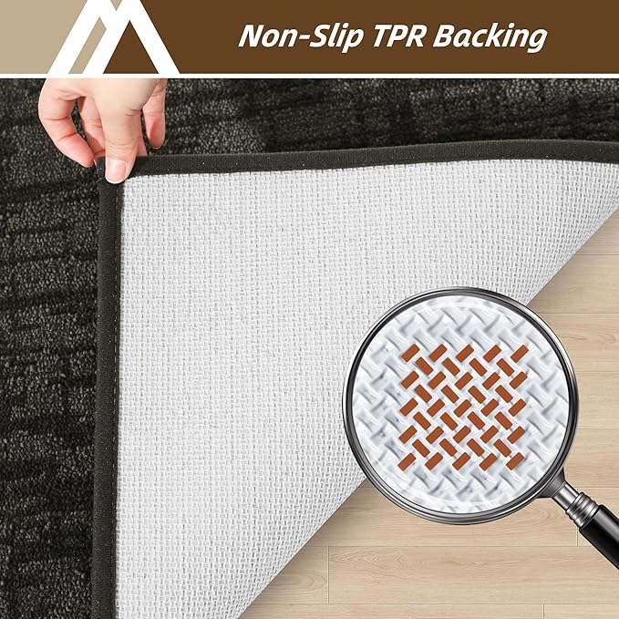 COSY HOMEER-Dirt-Trapper-Door-Mat 32"x48" Non-Slip Entryway Rugs Washable Welcome Mat Absorbent Entrance Mats Low Pile Dog Door Mats for Front Back Doomats and Wet Shoes,Dark Grey