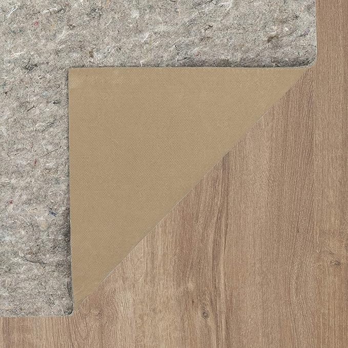 Mohawk Home 4' 10" x 4' 10" Non Slip Grip Rug Pad 1/4 Thick Felt + Rubber Backing - Dual Surface Safe for All Floors