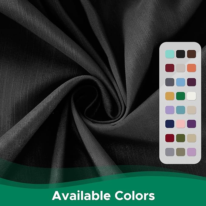 Biscaynebay Wrap Around Bed Skirts for Queen Beds 19" Long Drop, Black Adjustable Elastic Dust Ruffles Easy Fit Wrinkle & Fade Resistant Silky Luxurious Fabric Solid Machine Washable