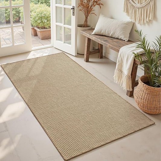 Jute Front Door Mat Indoor Entrance Indoor Door Mat Rugs for Entryway Entry Entrance Mats Foyer Rugs Doormat Inside Welcome Mats Boho 2x4 ft Long Runner