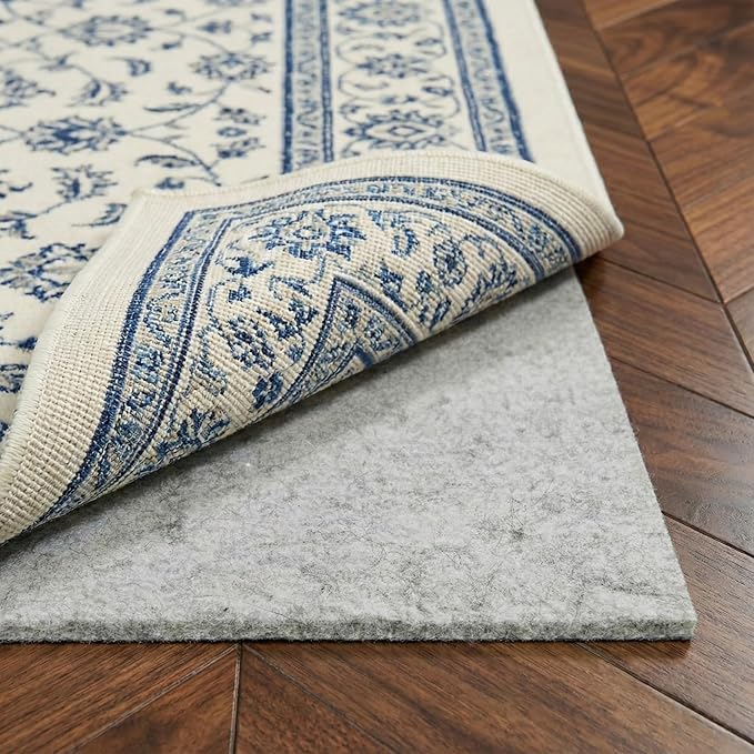 WELL WOVEN Premium 1/4" Thick Felt Rug Pad 7x9 - Non Slip Rubber Backing for Hard Floors & Carpet - Easy Cut to Size for Custom Fit - Superior Cushioning & Floor Protection Shield