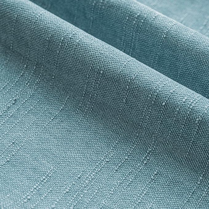 Foindtower Pack of 2 Soft Textured Chenille Throw Decorative Pillow Covers Square Accent Solid Cushion Cover Neutral Lumbar Pillow Case for Couch Sofa Bedroom Living Room 12x20 Inch,Light Blue