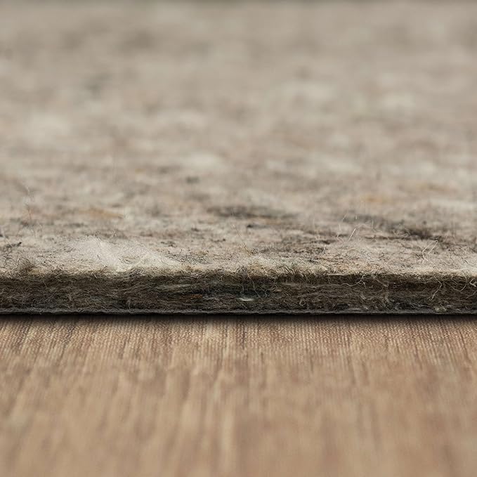 Mohawk Home 3' x 12' Non Slip Grip Rug Pad 1/2" Thick Dual Surface Felt Cushion + Rubber Gripper - Safe for All Floors