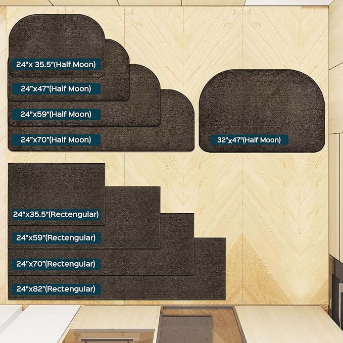 Washable Kitchen Rug 24" x 35.5" / 60cm x 90cm, Non Slip Kitchen Mat for Floor, Absorbent Indoor Throw Rug for Laundry, Bathroom, Bedroom, Door