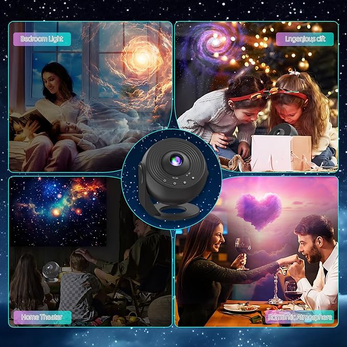 Galaxy Projector Pro, 13 in 1 HD Planetarium Projector Pro for Bedroom, Galaxy Star Night Light Projector for Adults Gaming Room/Party/Home Décor (Black)