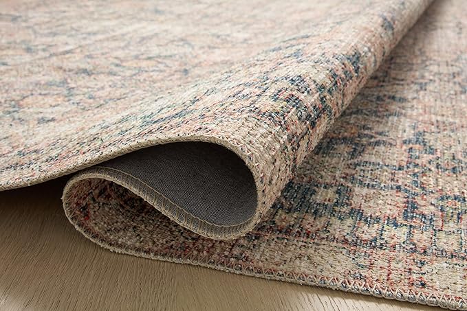 Loloi Angela Rose Aubrey Collection AUB-01 Navy/Multi 2'-6" x 9'-6", .19" Pile Height, Runner Rug