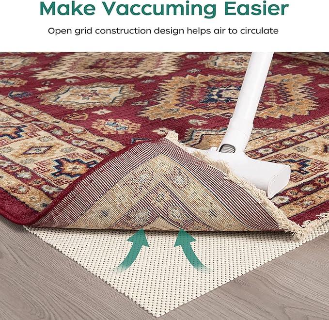 BAGAIL BASICS Non Slip Rug Pad Gripper Round 6 Feet Extra Thick Carpet Pads for Area Rugs and Hardwood Floors, Keep Your Rugs Safe and in Place