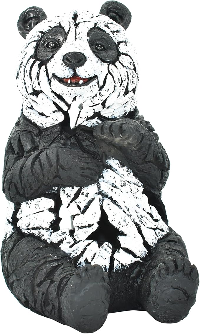 Natural Design Architecture Lifestyle N Adam & Friends Home Decor Stone Resin Wilderness Statue Sculpture | 1-Piece | Sitting Panda