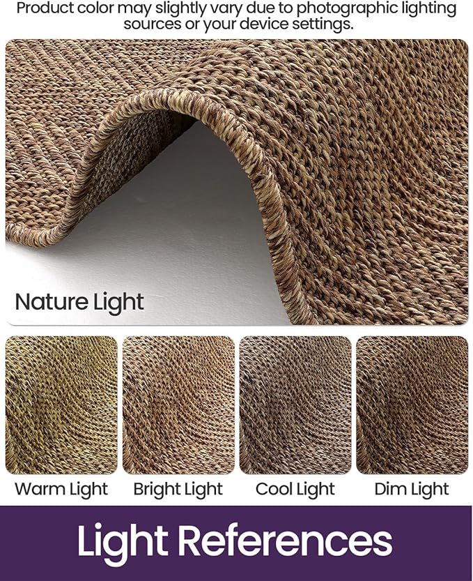 DEXI Dirt Trapper Door Mat, 48x72 Washable Doormat, Dirt Resistant and Absorbent, Easy Clean Low-Profile Floor Rugs for Entryway, Front Door, and Inside Entrance, Brown