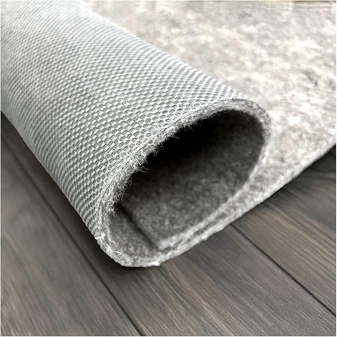 KOECKRITZ 5' Round Non-Slip Rug Pad Gripper - 1/4″ Thick Felt & Rubber Duo-Lock - Safe for All Floors & Hardwoods - Protects Floors, Keeps Rugs Flat