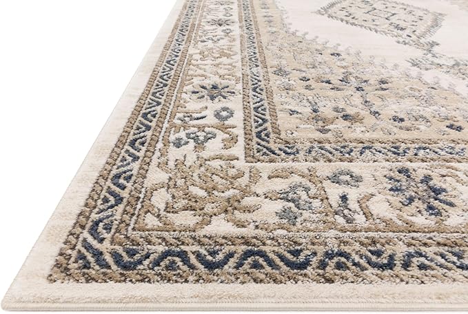 Loloi Teagan Collection TEA-02 Oatmeal/Ivory 2'-8" x 13' Runner Rug, Large, Soft Neutral Rug, High-Traffic for Living Room, Bedroom, Home Office, Dining Area