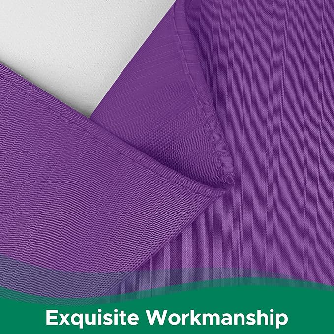 Biscaynebay Wrap Around Bed Skirts for King & Cal King Beds 15" Drop, Eggplant Adjustable Elastic Dust Ruffles Easy Fit Wrinkle & Fade Resistant Silky Luxurious Fabric Machine Washable