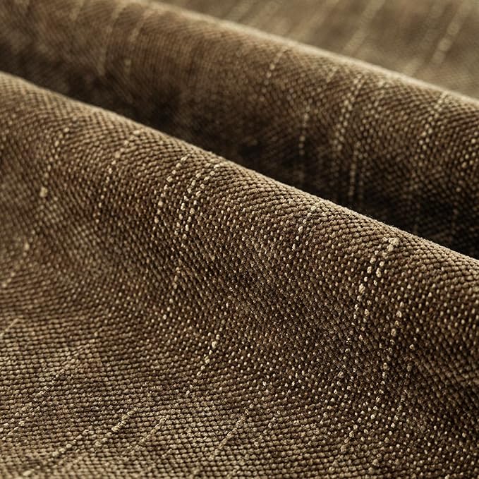 Foindtower Pack of 2 Textured Chenille Throw Decorative Pillow Covers Square Accent Solid Cushion Cover Neutral Farmhouse Lumbar Pillow Case for Couch Sofa Bedroom Living Room 12x24 Inch,Taupe Brown
