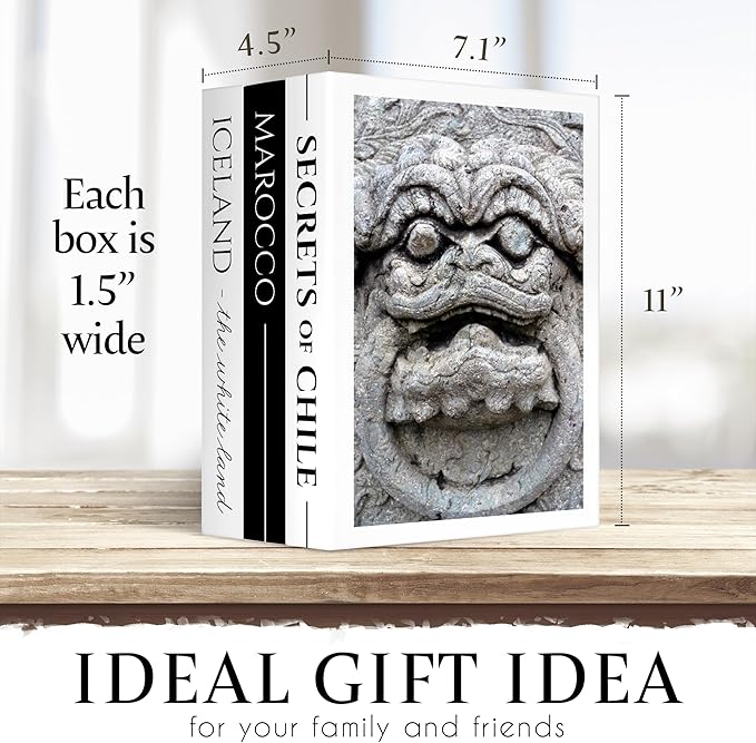 3 Pieces Fake Coffee Table Books for Home Decor, Decorative Books with Hidden Storage, Aesthetic Bookshelf Decor for Living Room or Bedroom, With Unique Design And Durable Material.