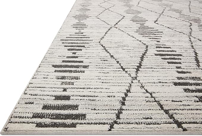 Loloi Kamala Collection KAM-02 Charcoal/Dove 4'-0" x 6'-0" Accent Rug
