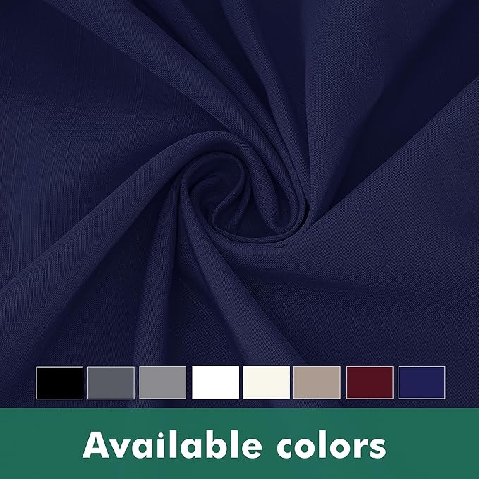 Biscaynebay Wrap Around Bed Skirts with Split Corners for Queen Beds 17" Drop, Navy Elastic Dust Ruffles Easy Fit Wrinkle & Fade Resistant Silky Luxurious Fabric Solid Machine Washable