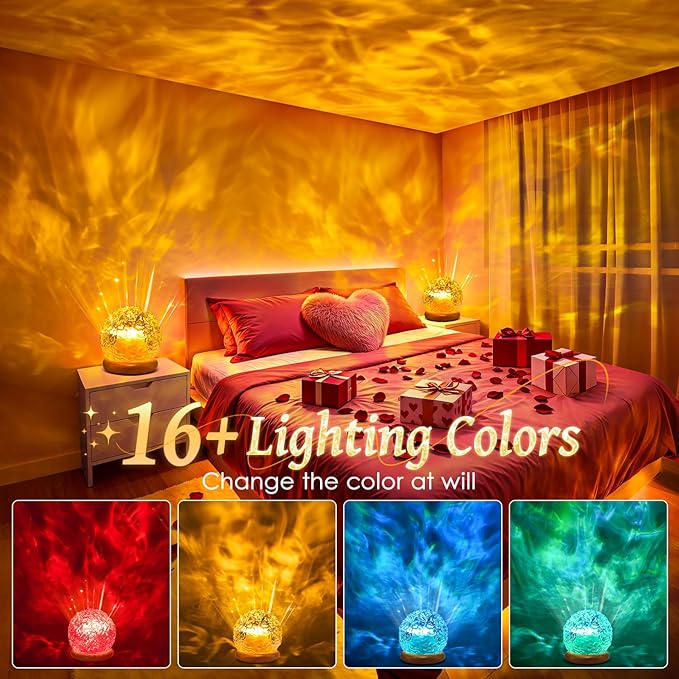 Ambient Lighting, 216 Modes Mood Lighting, 3-in-1 Sunset Lamp & Ocean Lamp & Northern Lights Projector with Remote, Teen Valentines Gifts for Teen Girls,Room Lights for Bedroom,Gifts for Teenage Girls