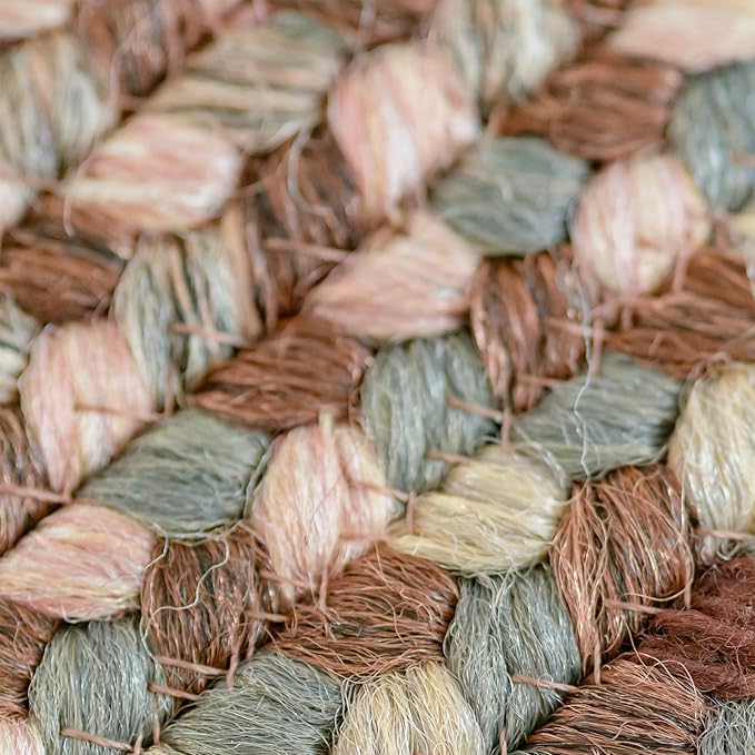 Driftwood Brown Small Braided Rug 20"x30" - Rectangle, Indoor Outdoor Washable - Rustic Decor for Bathrooms and Entryways - Beautiful, Durable, Waterproof, Pet Friendly and Soft